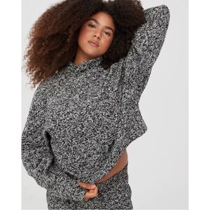 Offline by Aerie Snow Day Mock Neck Sweatshirt Cozy Marled Gray size XL